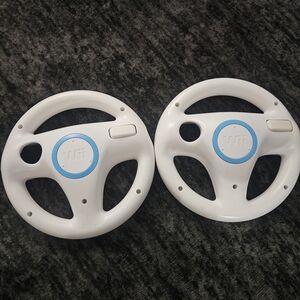 Nintendo White Wii Steering Wheels
